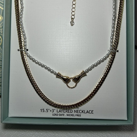 House of Harlow Glass Pearl Layered Necklace - Picture 3 of 6